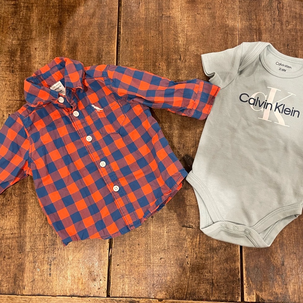 -Baby Boy Onesie and Shirt Bundle-